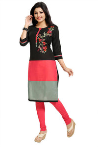 Thumbnail for Snehal Creations Pristine Black Designer Threadwork Tunic