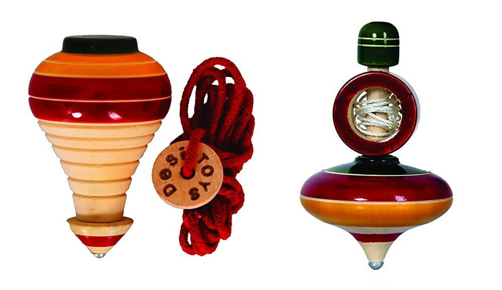 Desi Toys Spinning Top & Windup Top Combo - Distacart