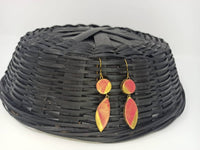 Thumbnail for Terracotta Golden Pink Ear Hangings