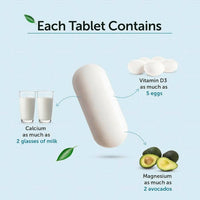 Thumbnail for Neuherbs True Calcium 1000mg With Natural Vitamin D3 Tablets - Distacart