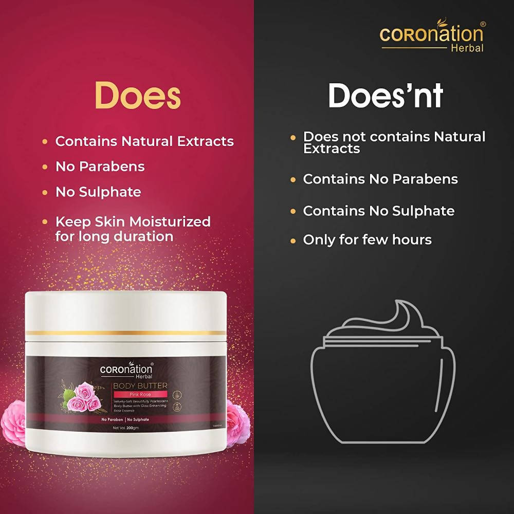 Coronation Herbal Pink Rose Body Butter - Distacart