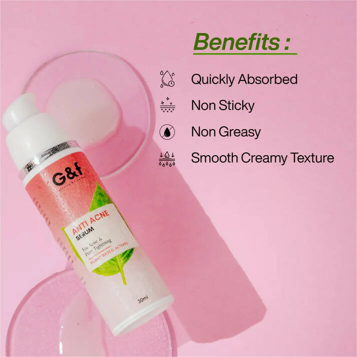 G&f Anti Acne Serum with Neem, Turmeric - Distacart