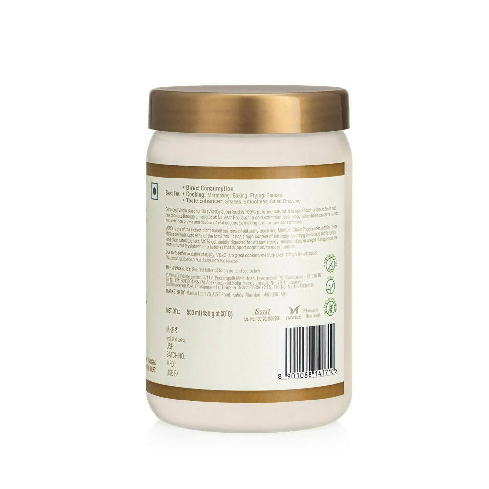 Coco Soul Cold Pressed Natural Virgin Coconut Oil - Distacart