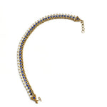 Thumbnail for Mominos Fashion Kamal Johar Blue Kundan Anklets