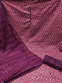 Thumbnail for Pink Cotton Printed Unstitched Dress Material - Amara - Distacart