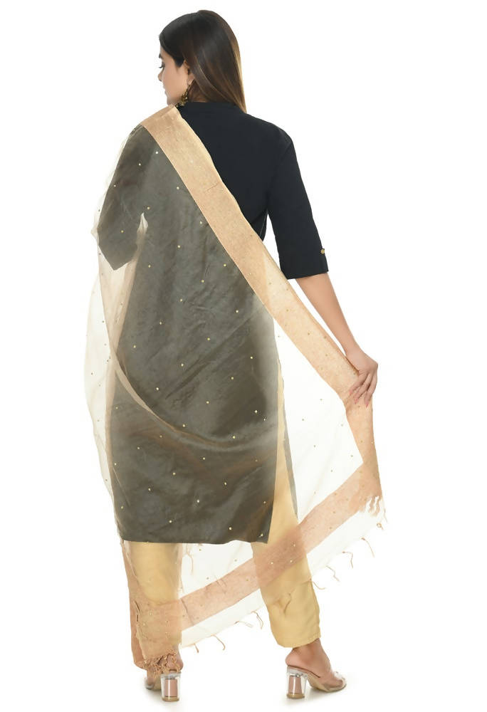 Mominos Fashion Golden Stone Work Dupatta