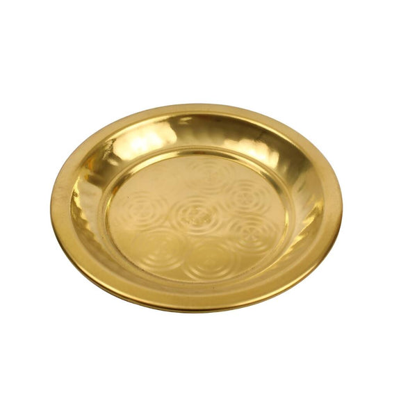 Spillbox Gold-Toned Brass Ring Thali Pooja Essential - Distacart