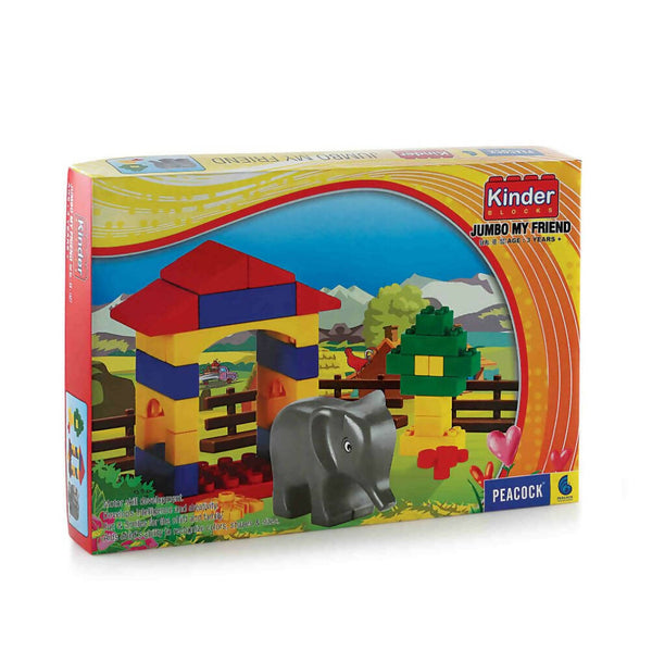 Peacock Jumbo My Friend Learning & Educational Building Interlocking Blocks Set For Kids - Distacart