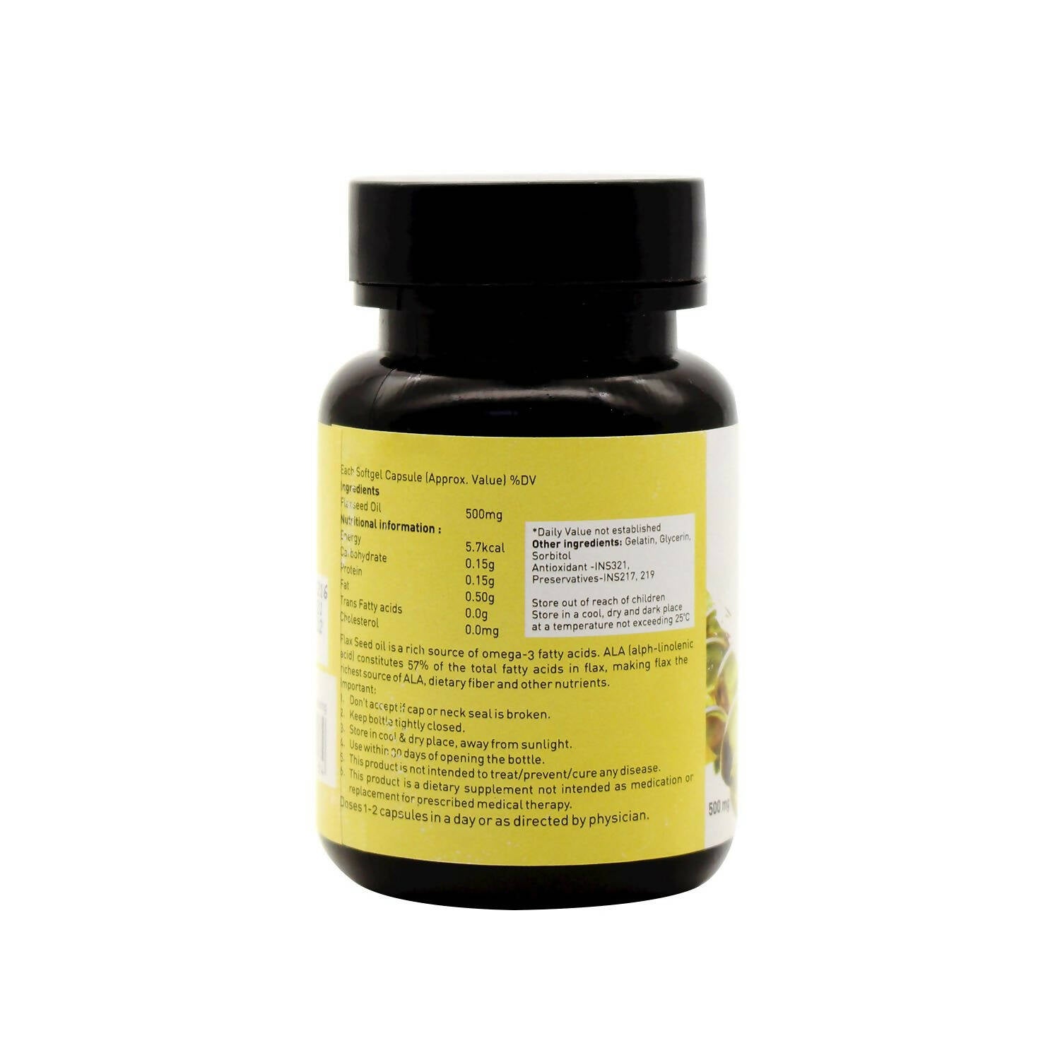 Nutriorg Flaxseed Oil Soft Gel Capsules - Distacart