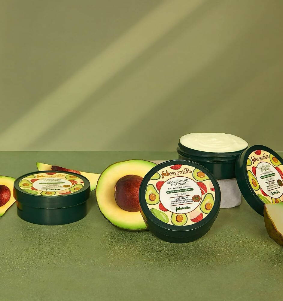 Fabessentials Avacado Lychee Foot Cream - Distacart