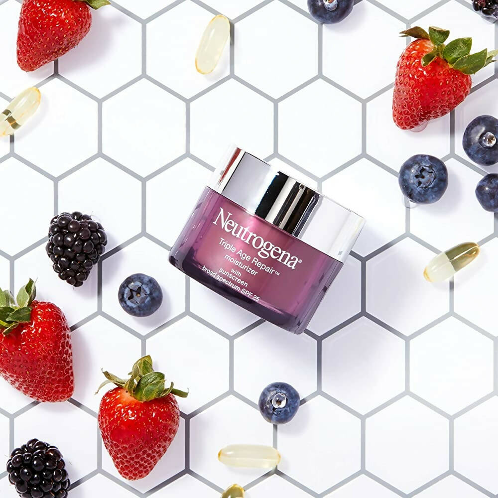 Neutrogena Triple Age Repair Anti Wrinkle Daily Facial Moisturizer With Spf 25 - Distacart