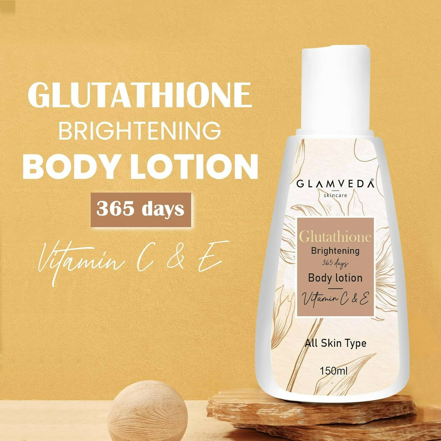 Glamveda Glutathione Brightening Body Lotion With Vitamin C - Distacart