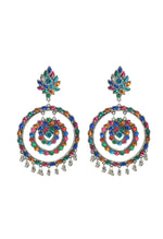 Thumbnail for Mominos Fashion Johar Kamal Women's Multi Colour Kundan Circles Earrings - Distacart