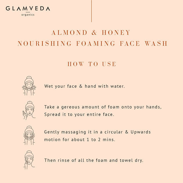Glamveda Almond & Honey Nourishing Foaming Face Wash