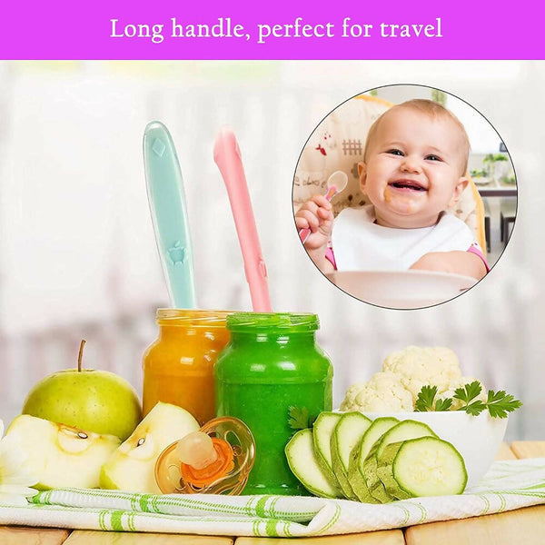 Safe-O-Kid Soft Tip Silicone Spoon, Blue For Kids Protection - Distacart