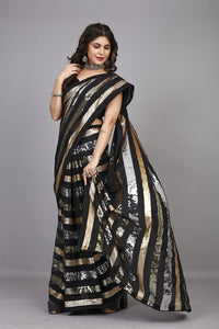 Thumbnail for Malishka Women's Georgette Sequence Embroidery Work Designer Saree With Blouse Piece - Distacart