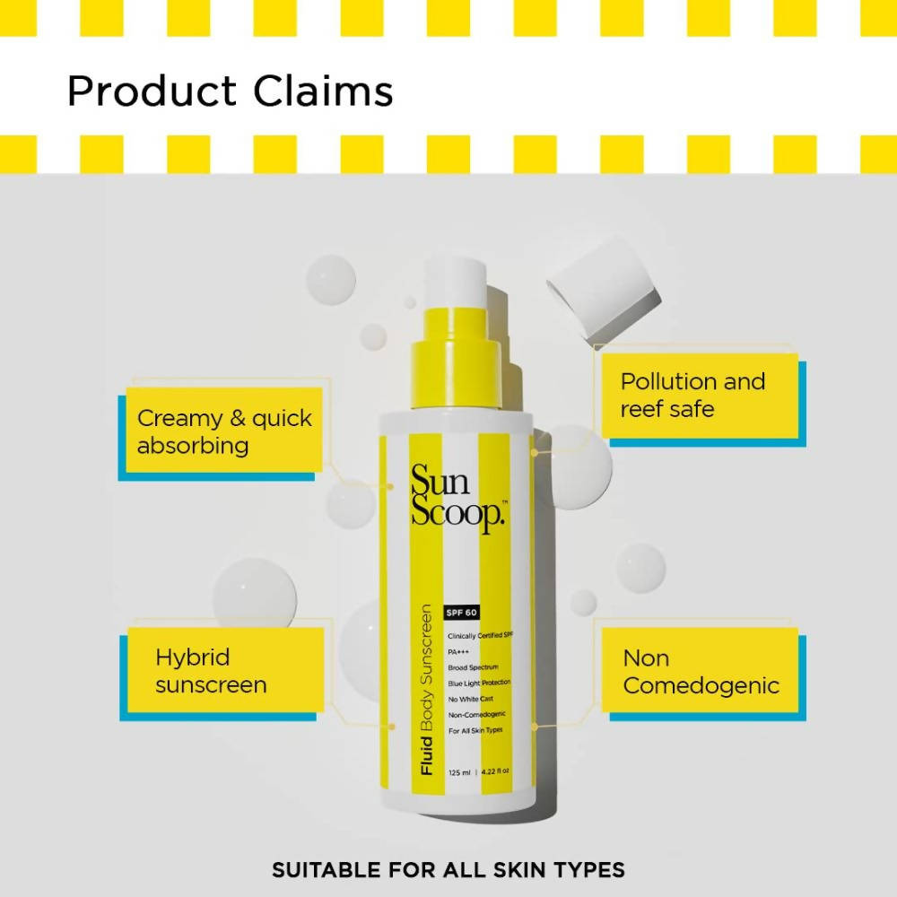 Sun Scoop Fluid Body Sunscreen SPF 60 - Distacart