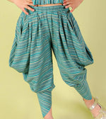 Thumbnail for Lil Drama Girls Top With Dhoti Set - Sea Green - Distacart