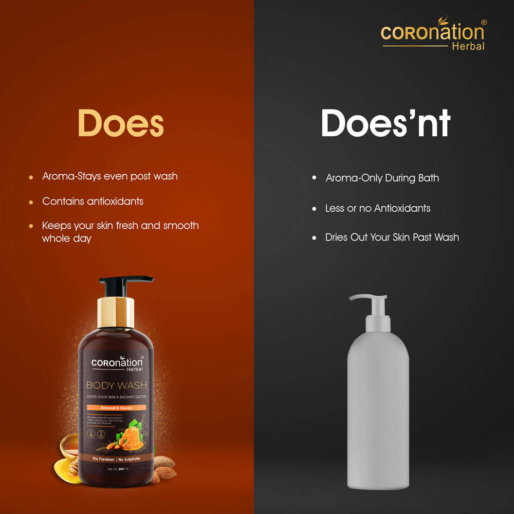 Coronation Herbal Almond and Honey Body Wash - Distacart