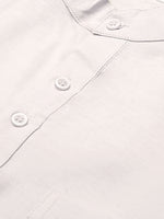Thumbnail for RIAG Men's White Cotton Short Ethnic Kurta - Distacart