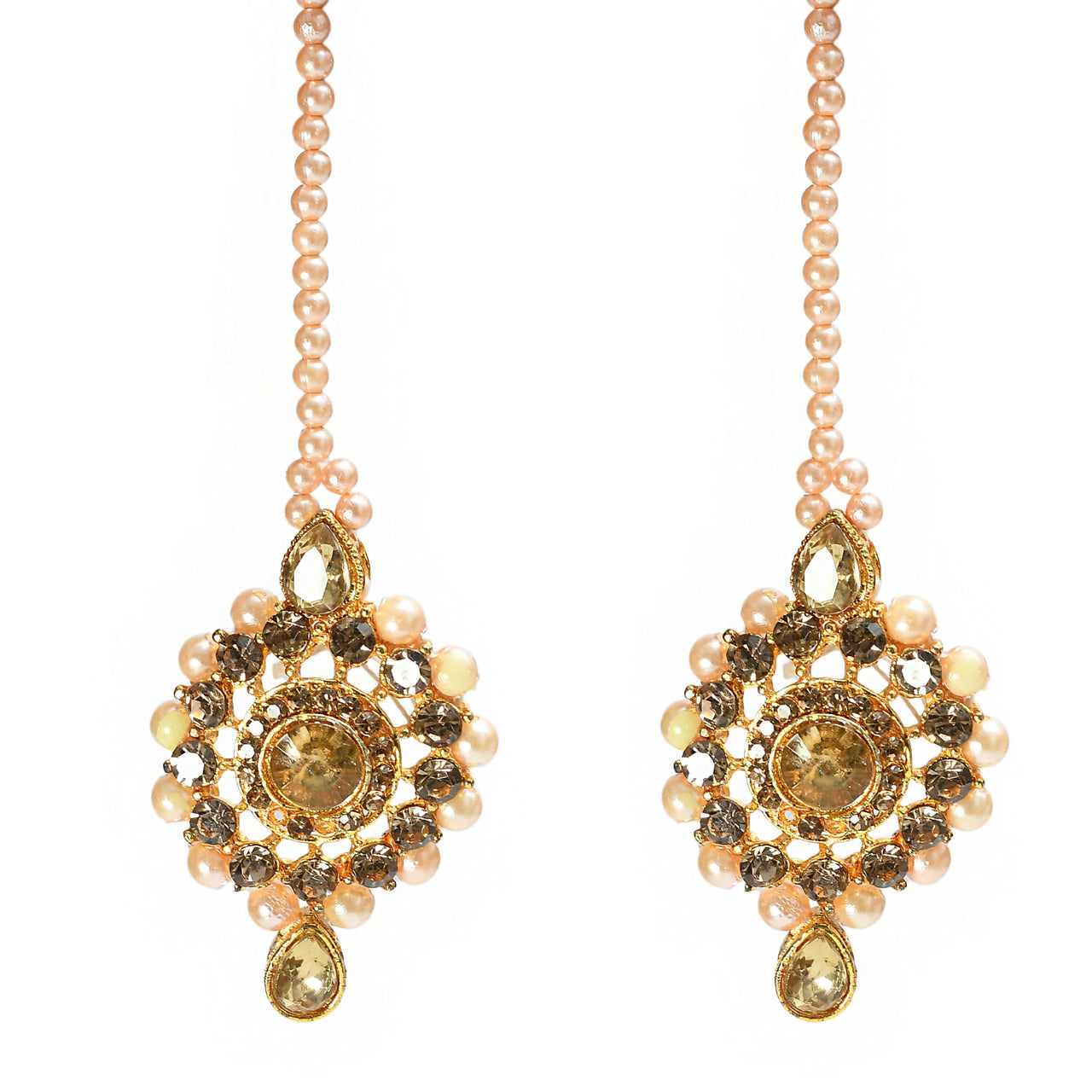 Mominos Fashion Johar Kamal Gold-Plated Brass Finish Kundan/Stone Choker For Women (Golden) - Distacart