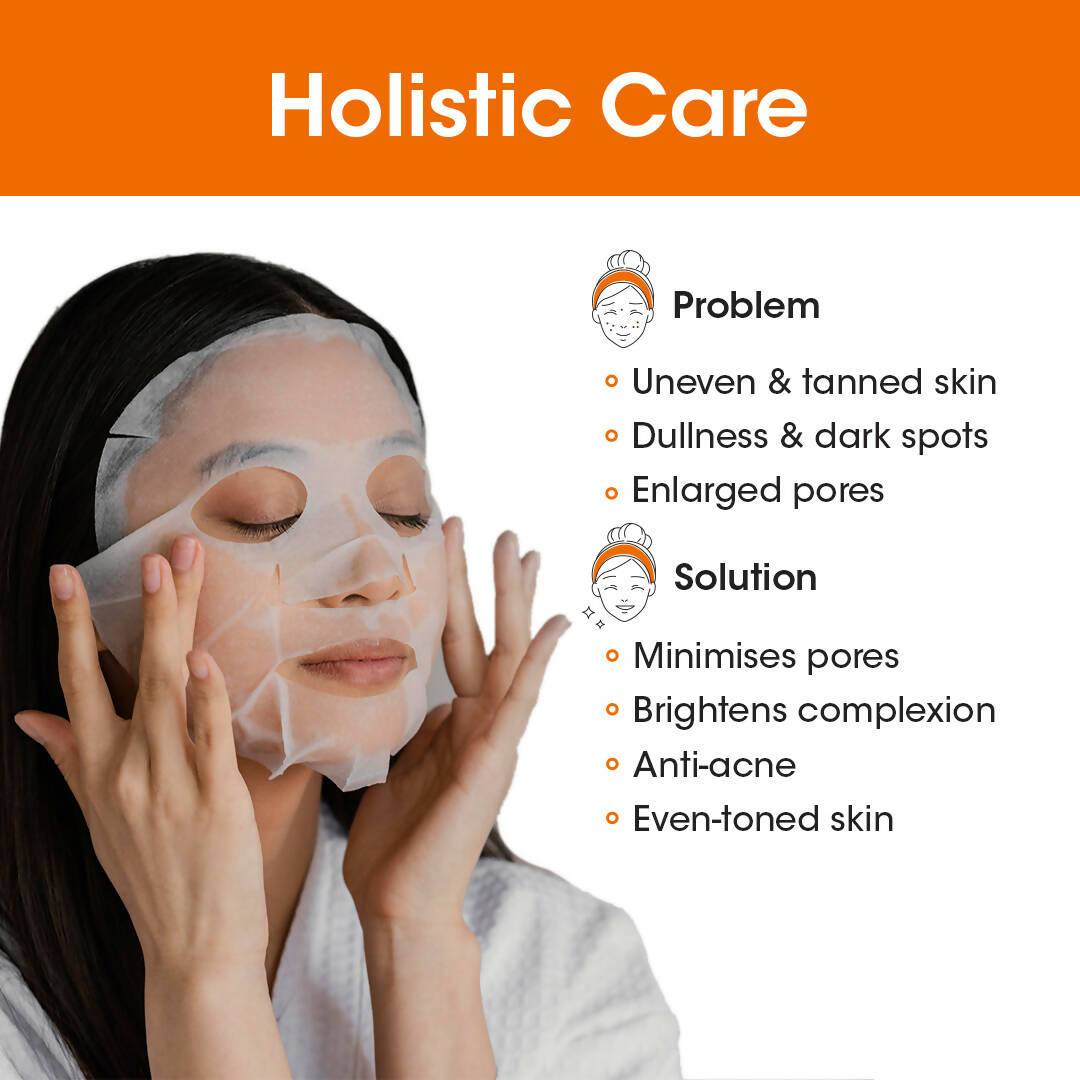 TAC - The Ayurveda Co. Vitamin C Serum Sheet Mask | Natural Skin Brightness - Distacart