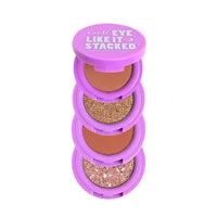 Thumbnail for Gush Beauty Eye Like It Stacked - Summer sundowner- 4 in 1 - Brick Brown, Toasted Coffee, Bronze Terracotta & Champagne Shimmer - Distacart