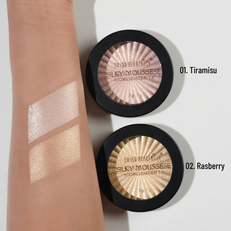 Swiss Beauty Silky Mousse Highlighter With Shimmery Finish - 01 Tiramisu - Distacart