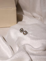 Thumbnail for Black Teardrop Kundan Shaped Studs Earrings - Ruby Raang - Distacart