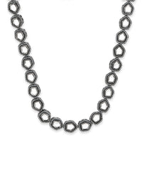 Thumbnail for Black Brass Rhodium-Plated Necklace - Ruby Raang - Distacart