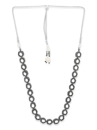 Thumbnail for Black Brass Rhodium-Plated Necklace - Ruby Raang - Distacart