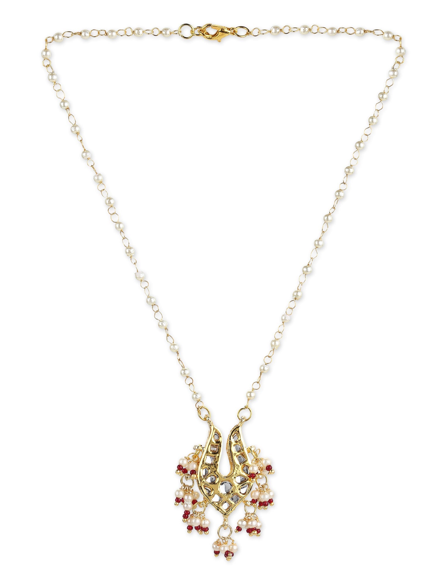 Gold-Plated Brass Necklace - Ruby Raang - Distacart