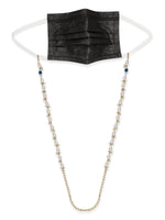 Thumbnail for White Gold-Toned Embellished Mask Chain - Ruby Raang - Distacart