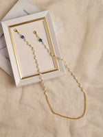 Thumbnail for Gold-Toned Embellished Mask Chain - Ruby Raang - Distacart