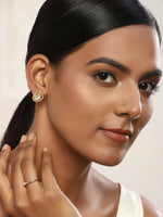 Thumbnail for Gold-Plated Triangular Studs Earrings - Ruby Raang - Distacart