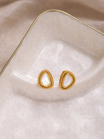 Thumbnail for Gold-Plated Triangular Studs Earrings - Ruby Raang - Distacart