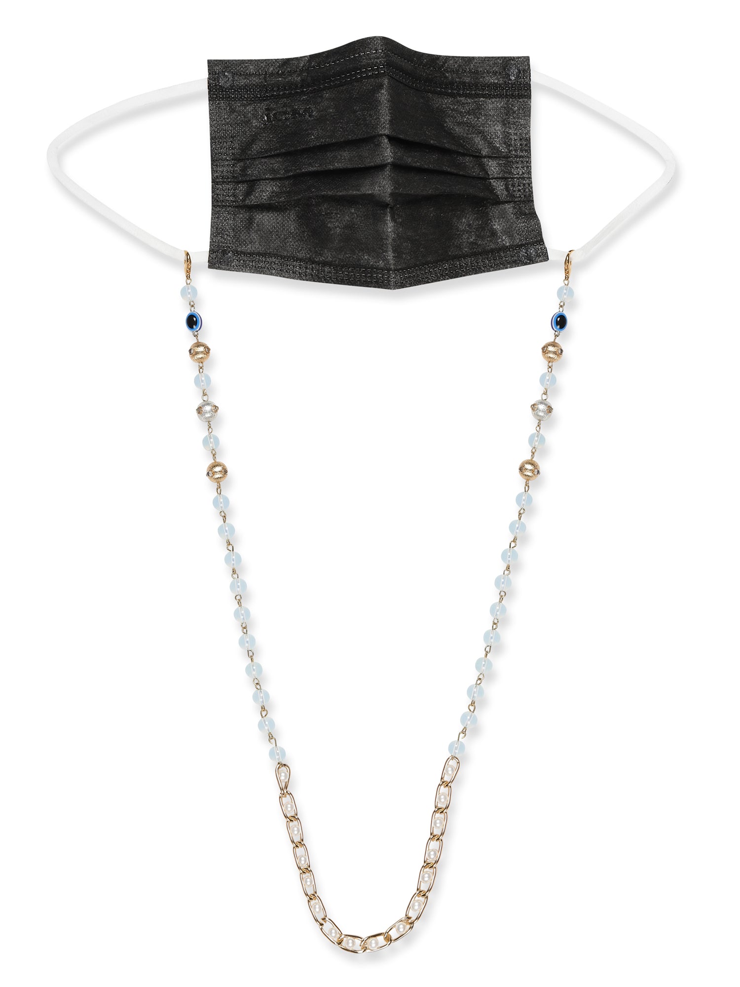 Gold-Plated Beaded Mask Chain - Ruby Raang - Distacart