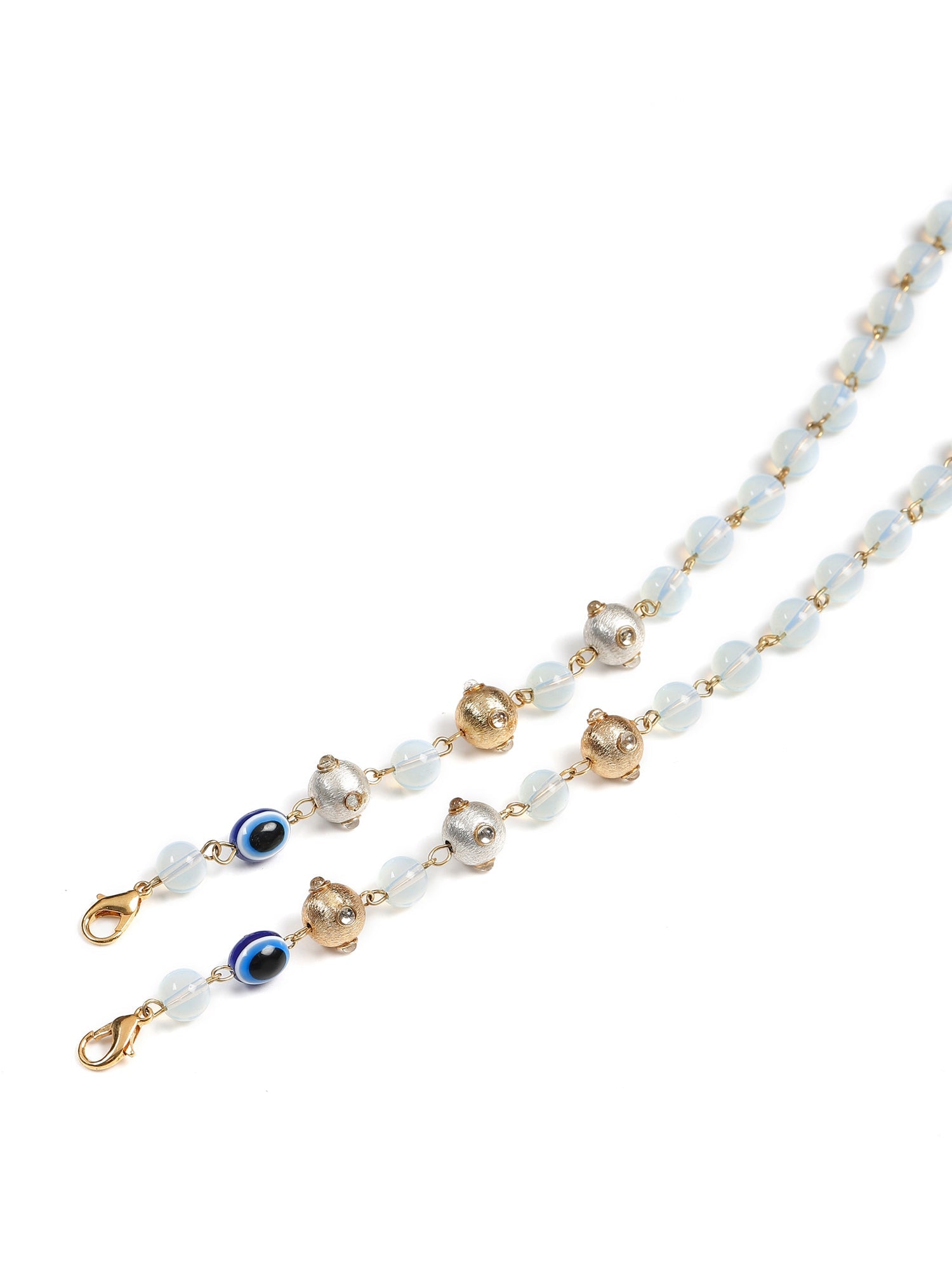 Gold-Plated Beaded Mask Chain - Ruby Raang - Distacart