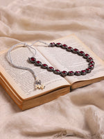 Thumbnail for Silver-Plated Pink Kundan Studded Chain - Ruby Raang - Distacart