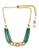 Thumbnail for Gold-Plated Green Layered Necklace - Ruby Raang - Distacart