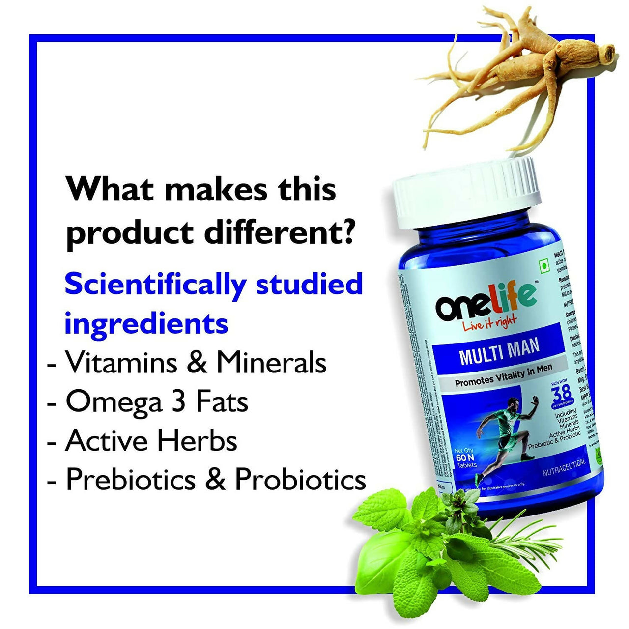 Onelife Multi Vitamin For Men Tablets - Distacart