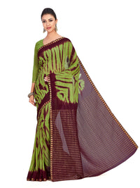 Thumbnail for Mimosa Women's Green Chiffon Banarasi Silk Saree - Distacart
