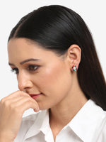 Thumbnail for Multicoloured Gold-Toned Contemporary Studs Earrings - Ruby Raang - Distacart