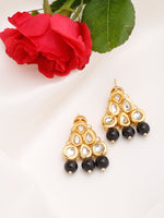 Thumbnail for Black Contemporary Drop Earrings - Ruby Raang - Distacart