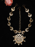 Thumbnail for Gold-Plated White Kundan Matha Patti - Ruby Raang - Distacart