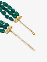 Thumbnail for Gold-Toned Green Emerald Gold-Plated Layered Choker - Ruby Raang - Distacart