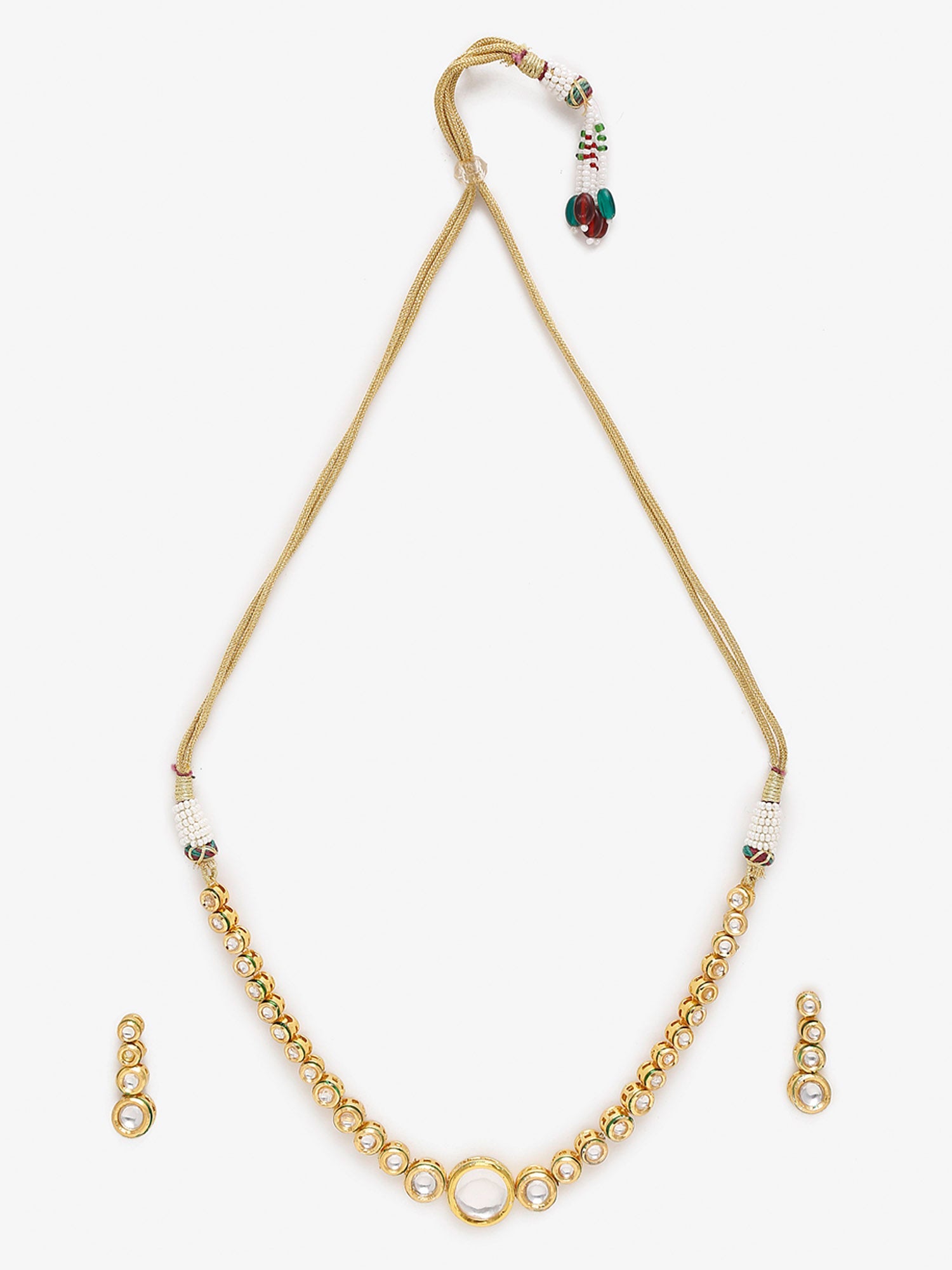 Women's Choker With Earrings - Ruby Raang - Distacart