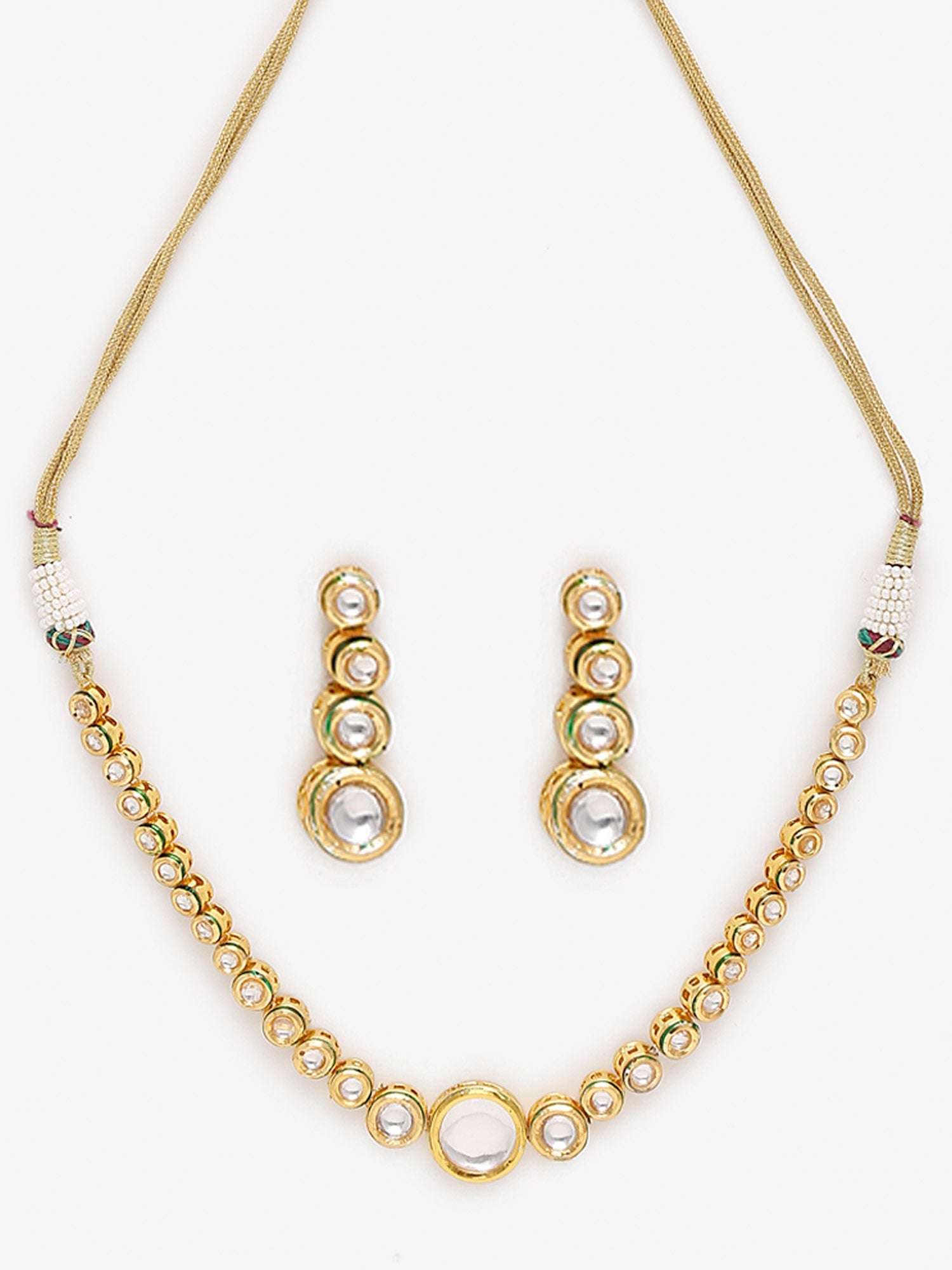 Women's Choker With Earrings - Ruby Raang - Distacart