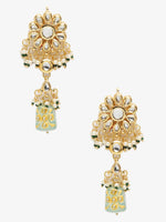 Thumbnail for Gold-Toned Contemporary Drop Earrings - Ruby Raang - Distacart