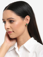 Thumbnail for Green Contemporary Studs Earrings - Ruby Raang - Distacart